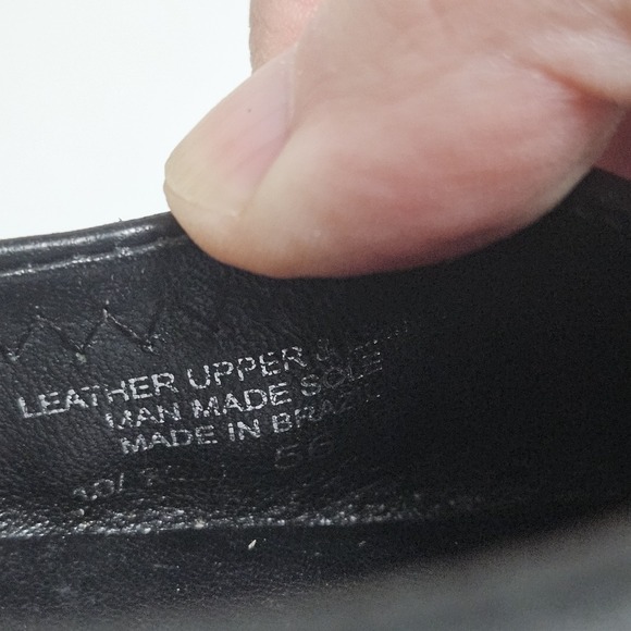 Tory Burch Minnie Travel Black Leather Ballet Flats Women's 7 Silver Logo GUC ** - Picture 3 of 9